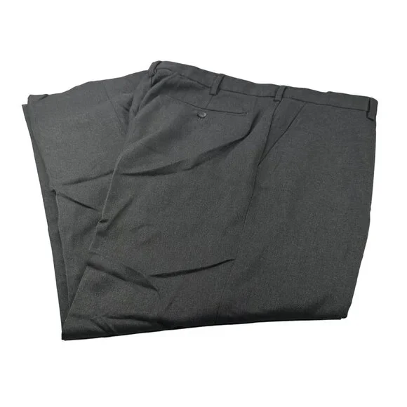 Van Heusen Men's Size 40x29 Pant Traveler Classic Fit Flat Front Gray New - Picture 2 of 16